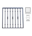 Reja Modelo 8 - barrotes de varilla  vertical con macollas