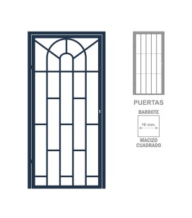 Reja Abatible para Puerta MOD. 10 (Estilo Inglés)